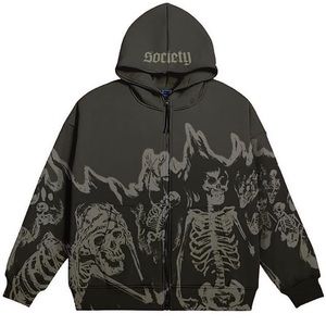 Hoodie Vintage Oversized Jacket Goth Harajuk Grunge Sweatshirt for Men and Women